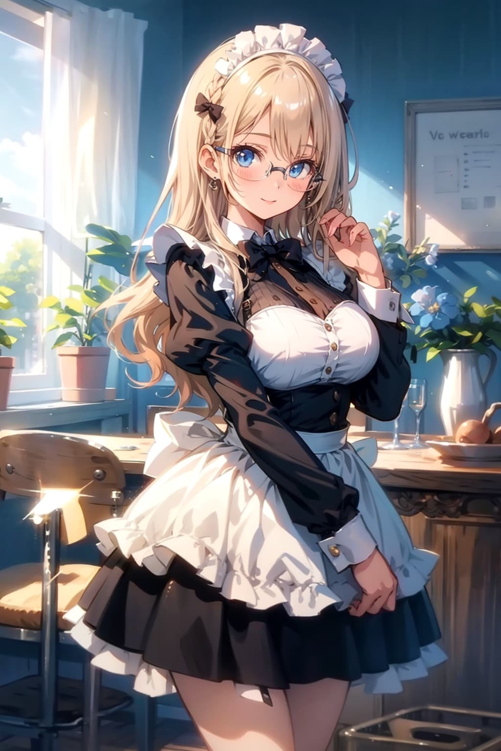 メガネ美少女メイド