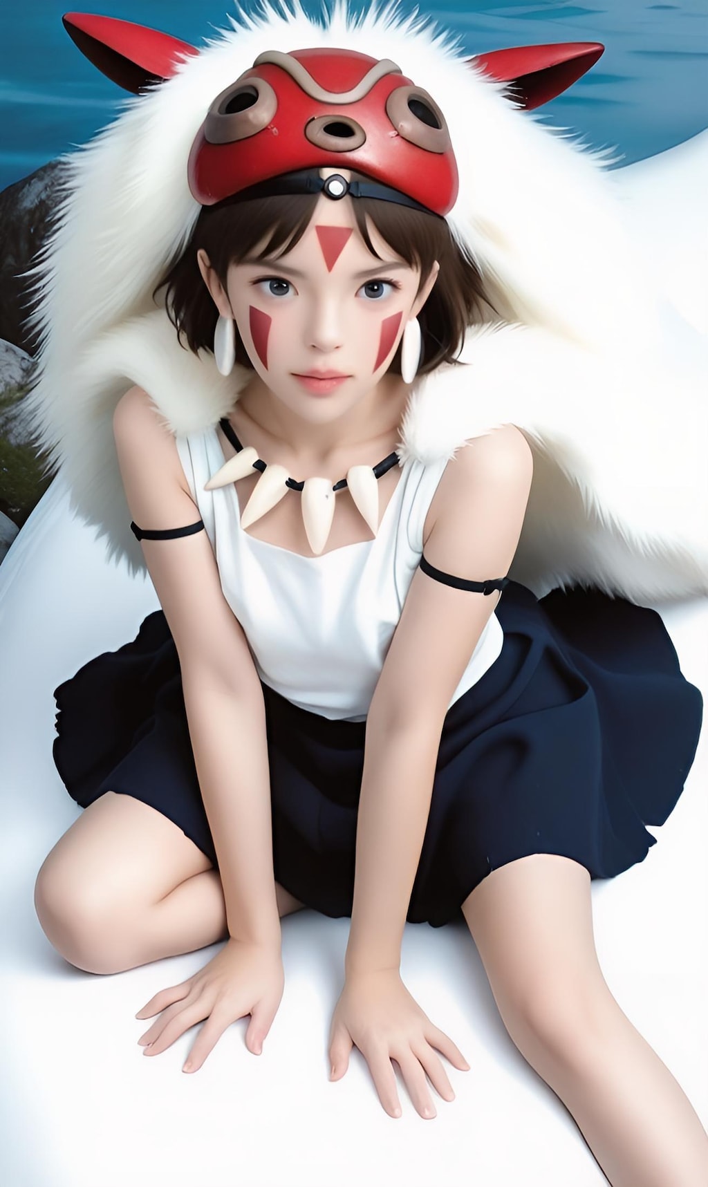 サン(もののけ姫)風な女性①