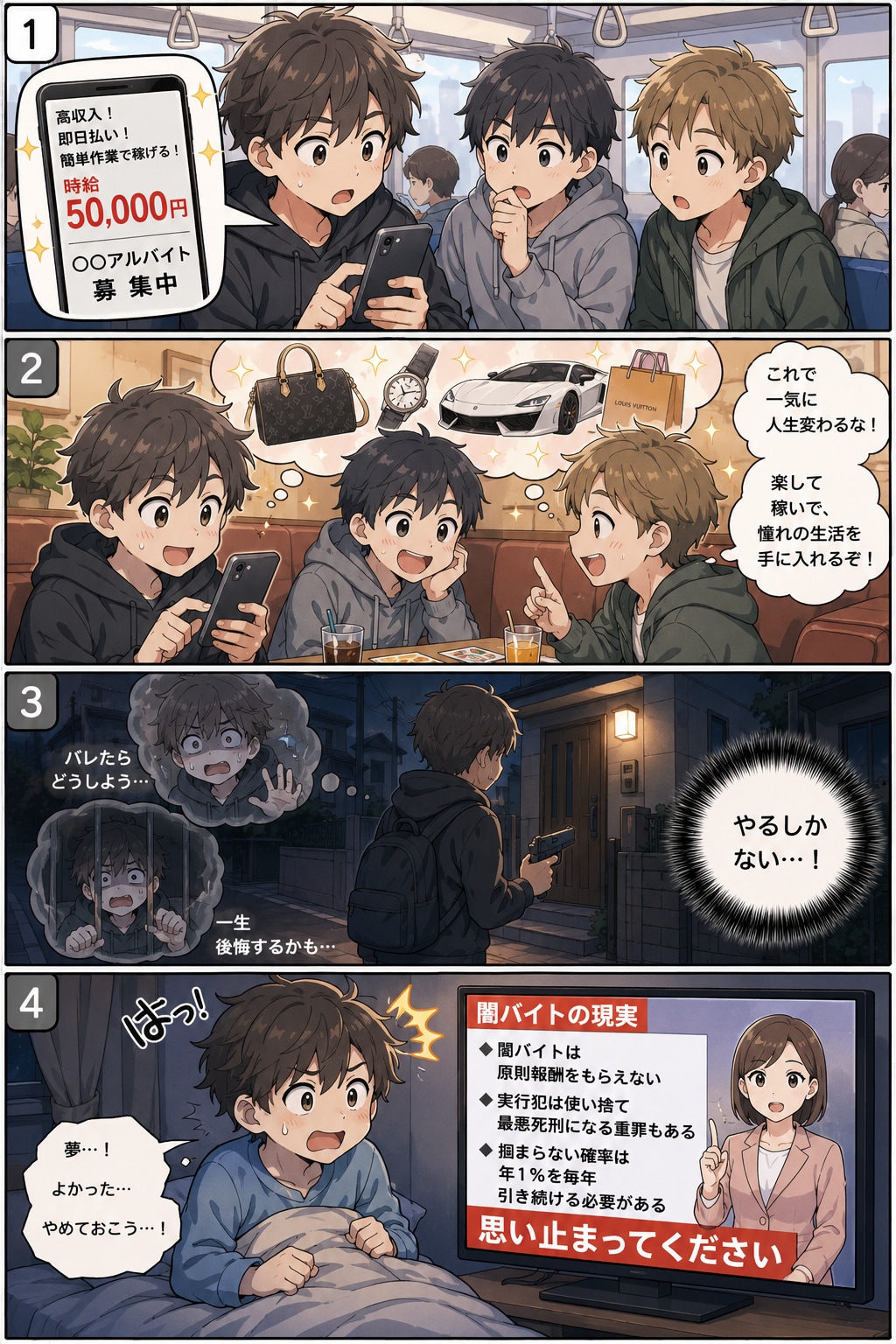 闇バイトが夢に出てきたらみる漫画