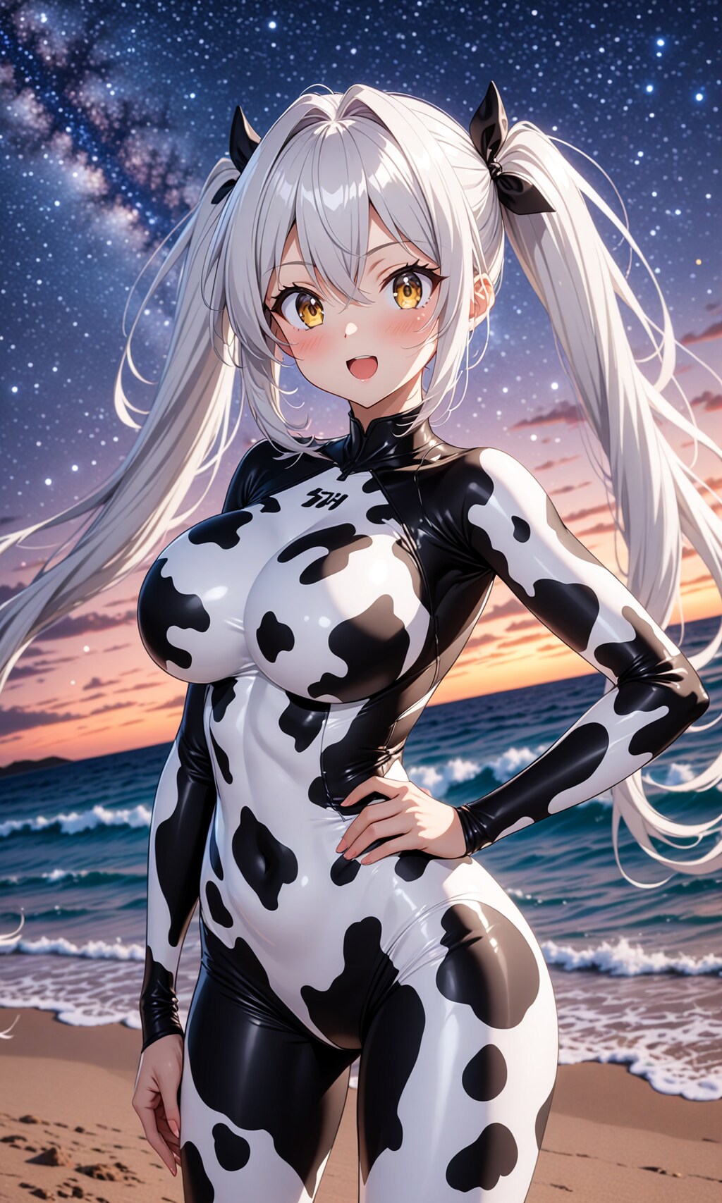 牛柄ラッシュガード