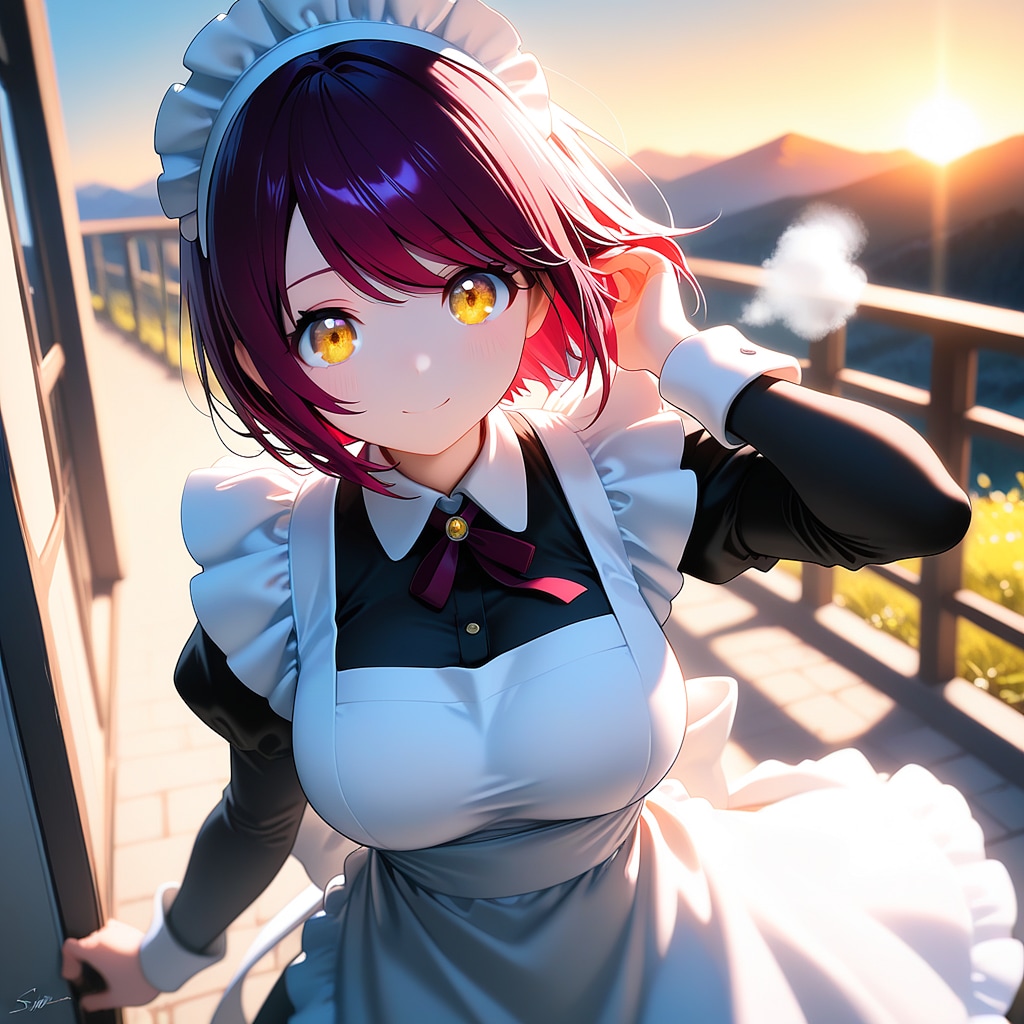 おはようございます（挨拶メイドの芽衣ちゃん）