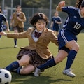 サッカーをする女の子 3枚目
