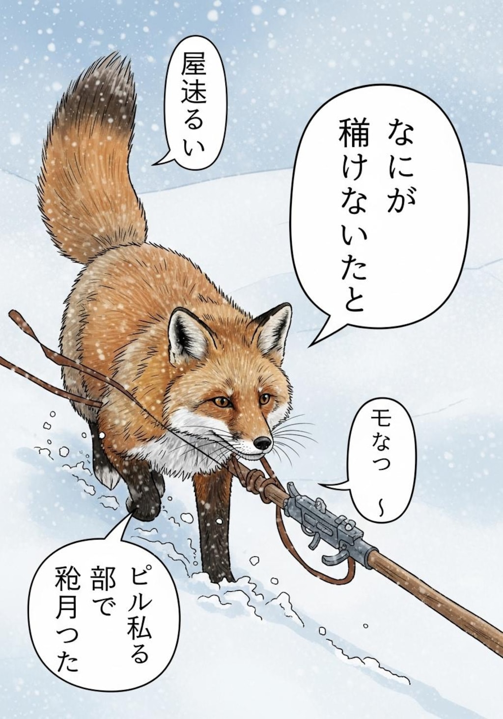 今日はきつねさんに喋ってもらった