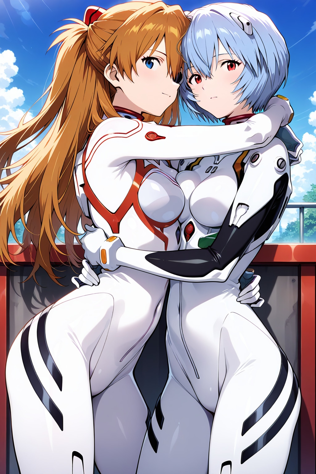 アスカ&綾波レイ | の人気AIイラスト・グラビア