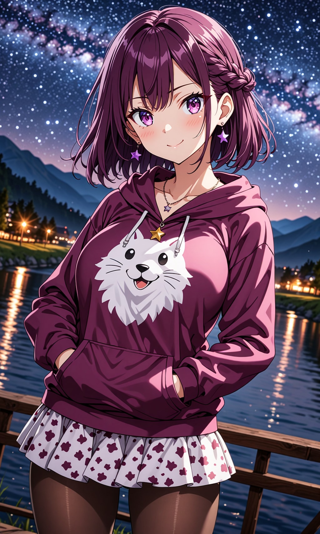 プリントパーカー