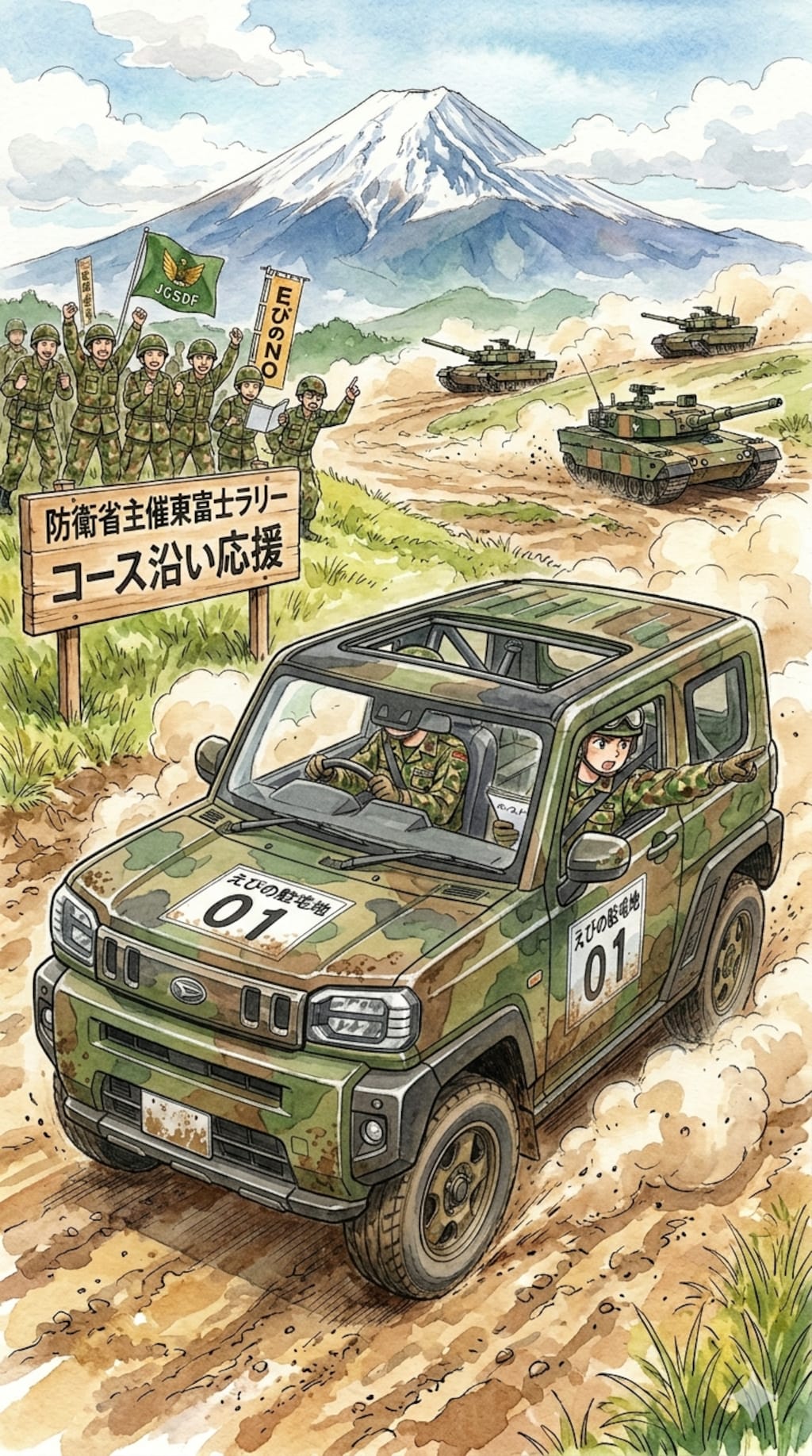 防衛省主催 東富士ラリー