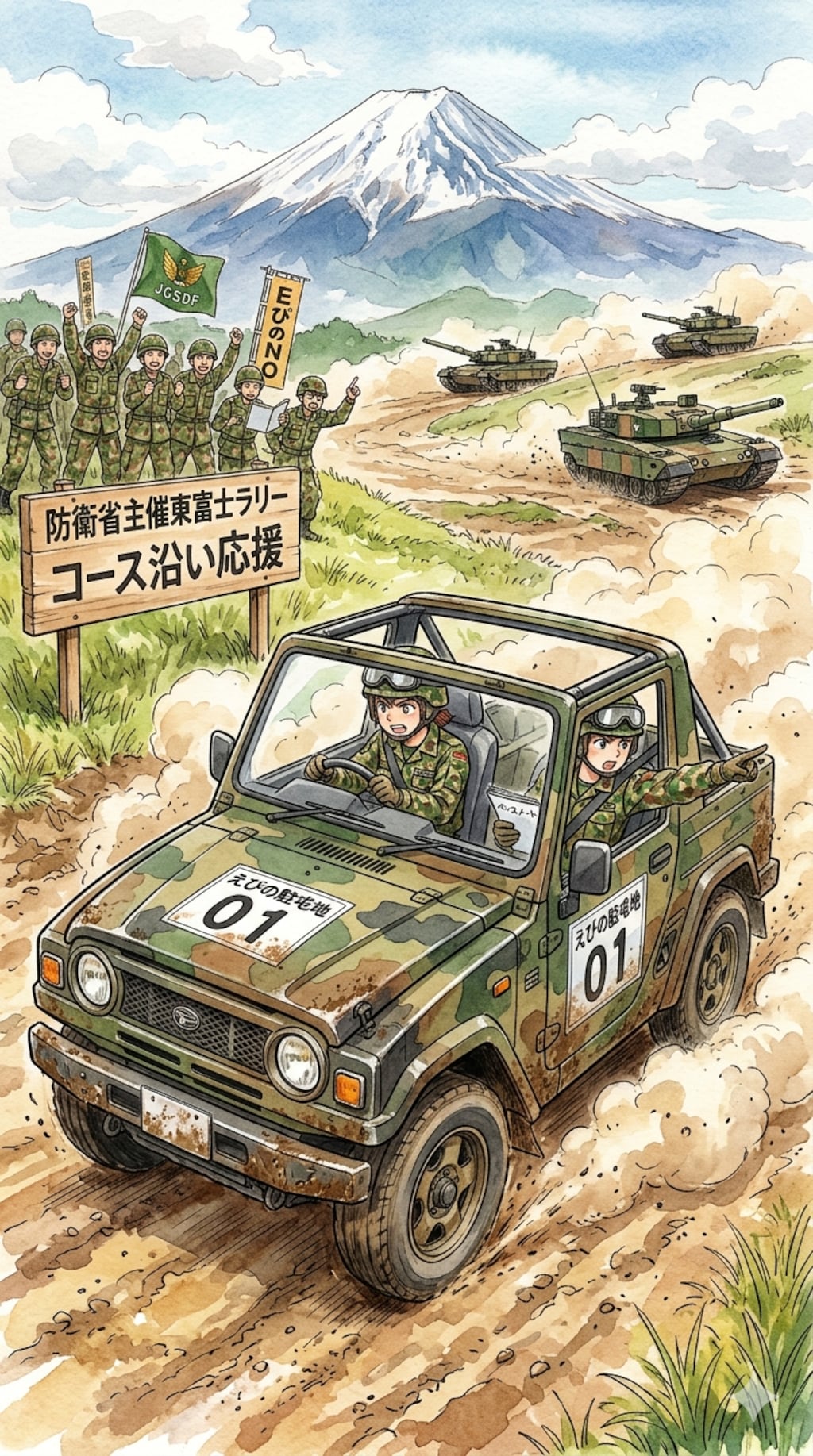 防衛省主催 東富士ラリー