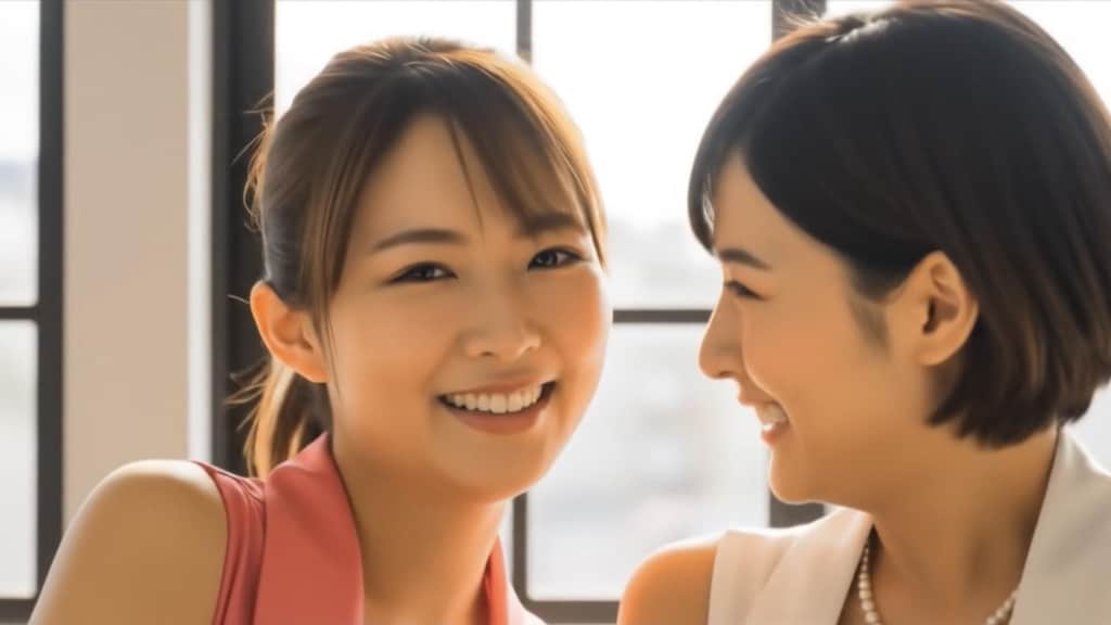 向い席の女性