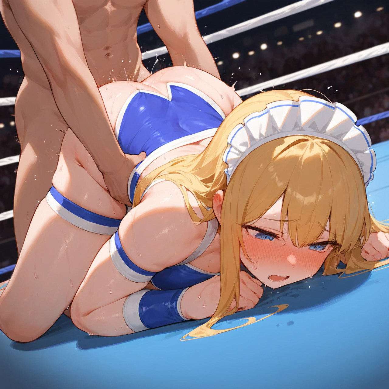 プロレスでピンチなメイドさん