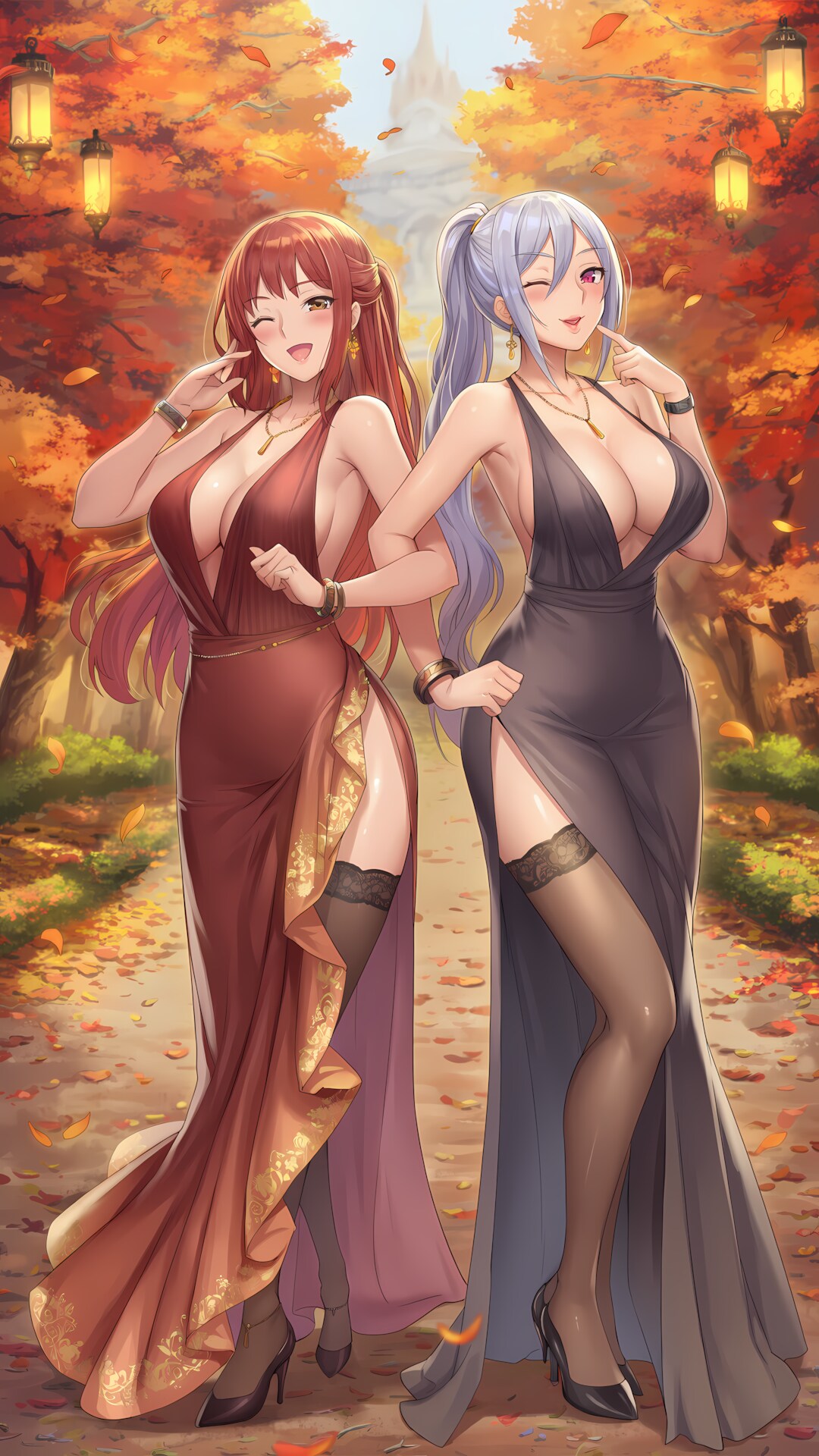 ふふ、プラムドレスでティータイム💕 あなたも一緒に？🍁