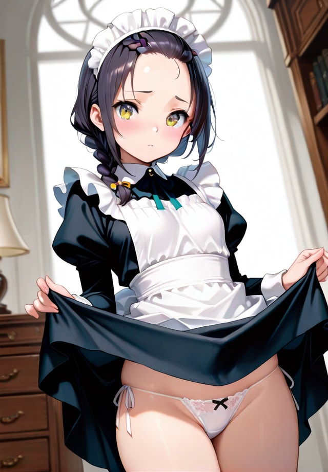 メイドのスカートめくり　#1