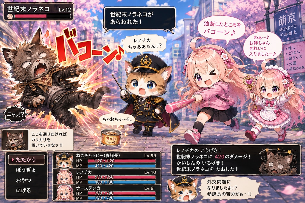 たたかえ！姉妹+ねこパーティ！