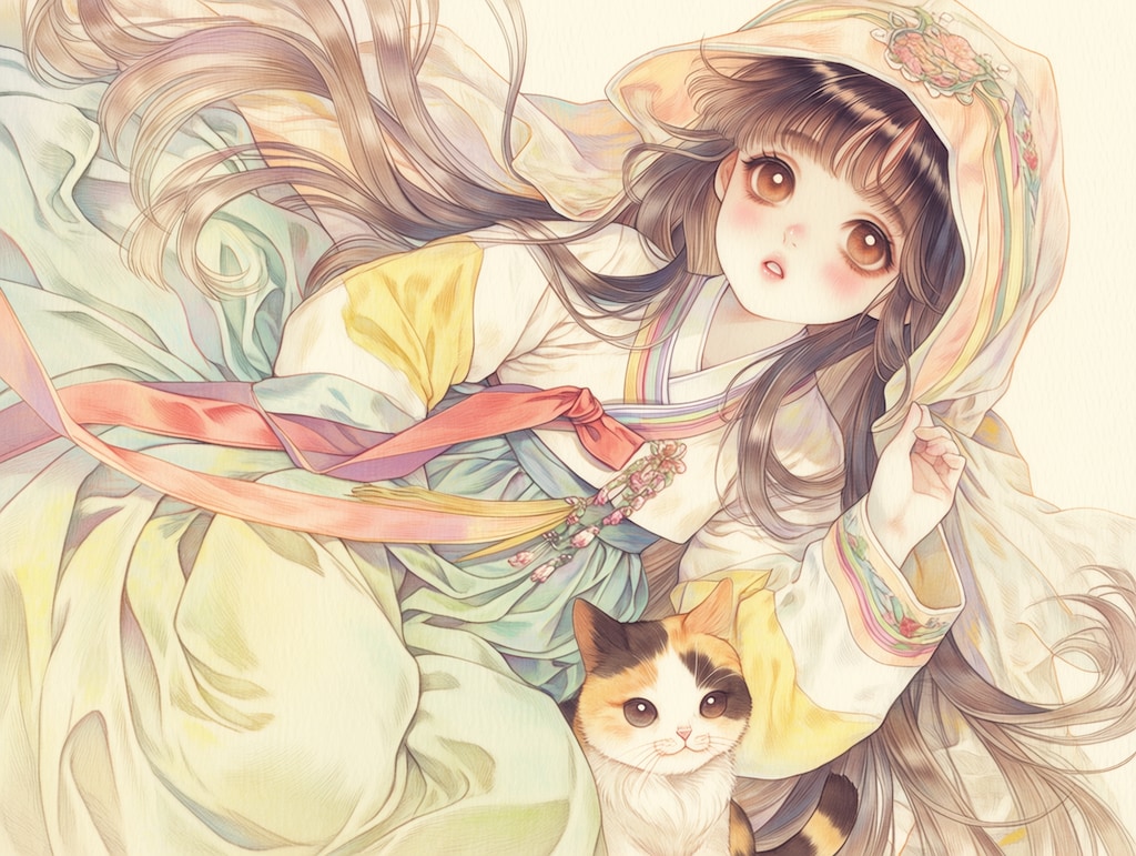 韓服少女と三毛殿（１）niji7