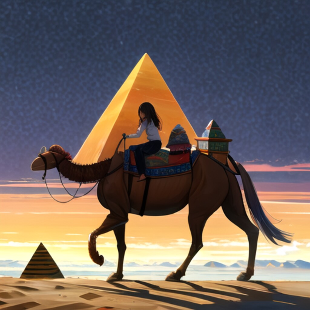 砂漠とピラミッド