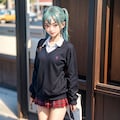 初音ミクです。012_ミニスカセーター制服 8枚目