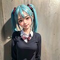 初音ミクです。012_ミニスカセーター制服 7枚目