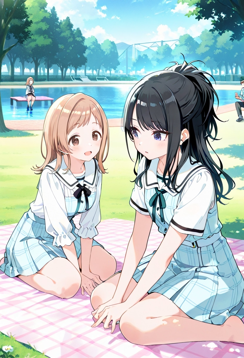 283プロ　ピクニック場所取り | の人気AIイラスト・グラビア