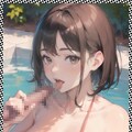 巨乳水着フェラ　 big tits swimsuit blowjob 5枚目