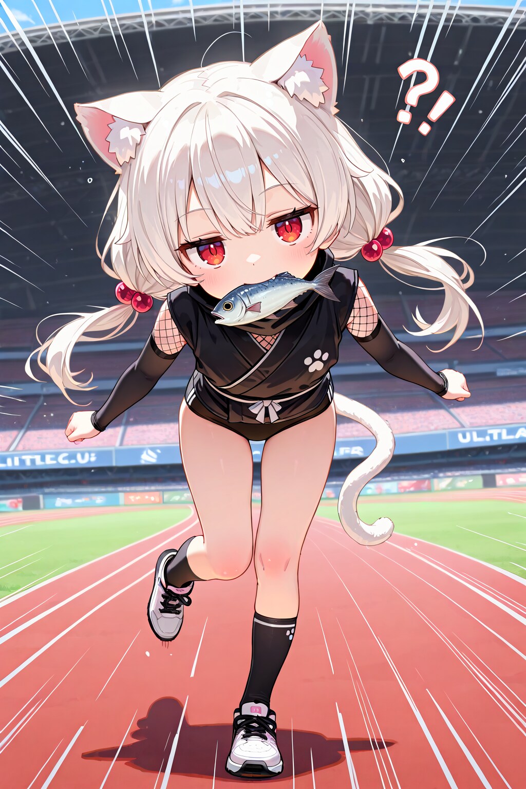 任務中に陸上競技場に紛れ込んでしまった忍ルマ