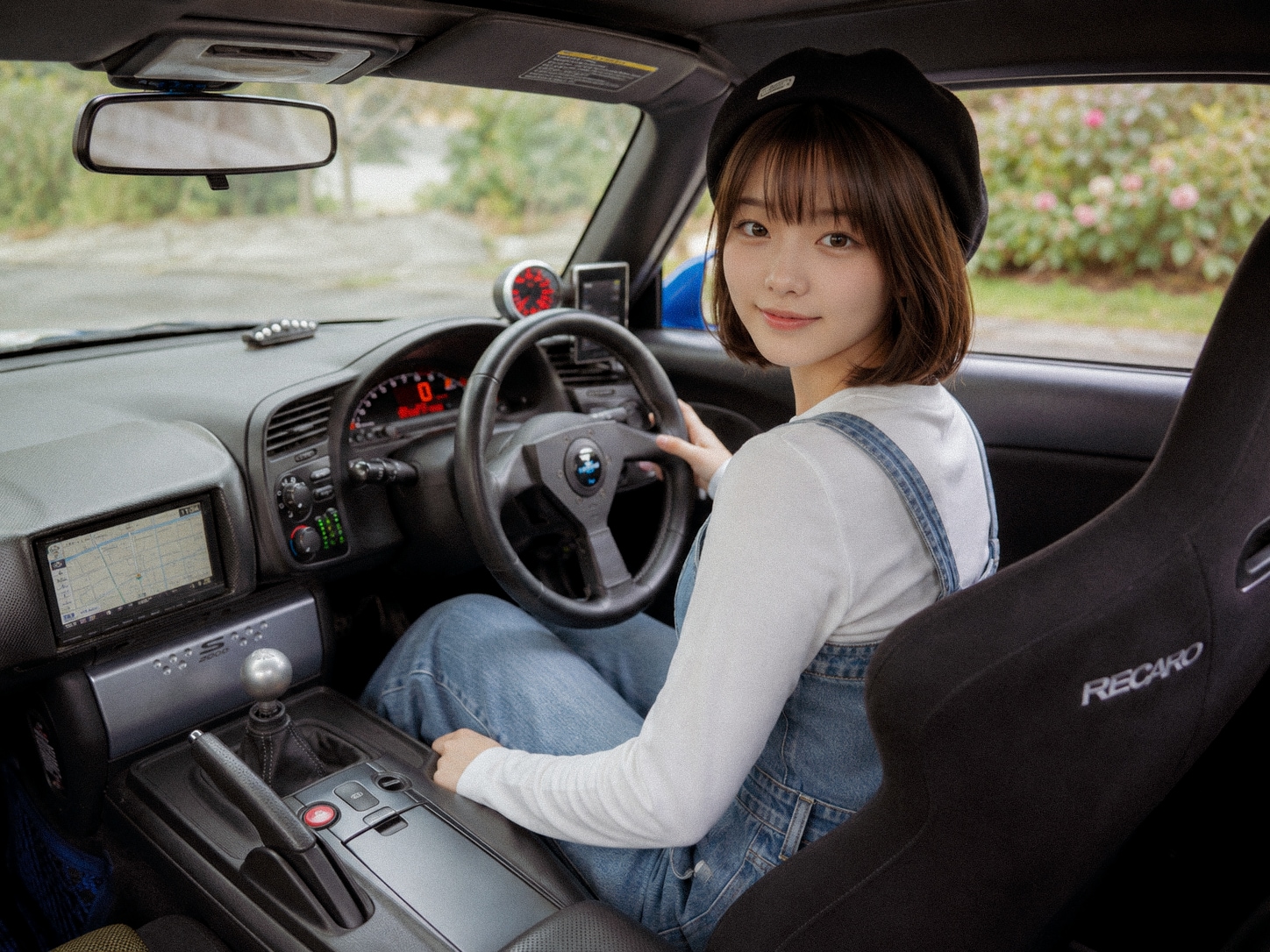 二八蕎麦さんに言われてS2000に乗った葵ちゃん