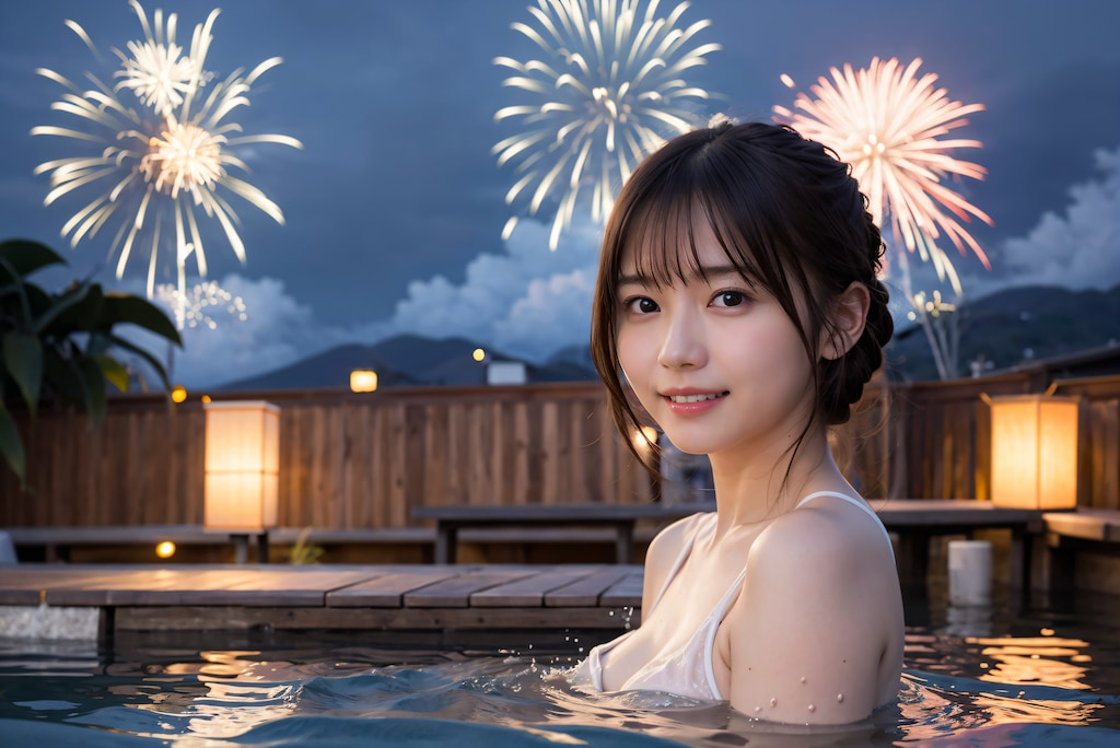 花火と温泉
