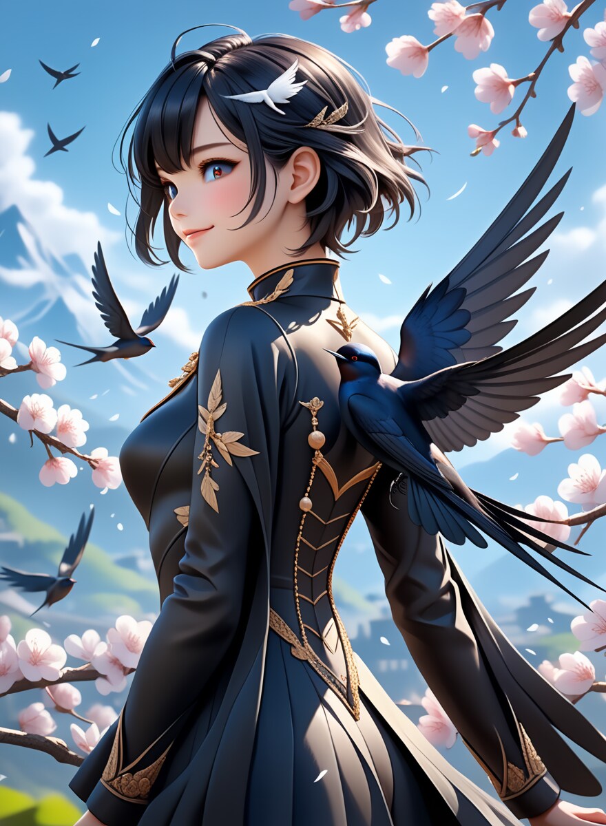 ツバメ：初夏の訪れを告げる鳥 | の人気AIイラスト・グラビア