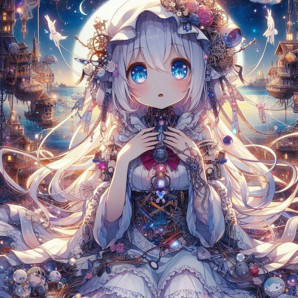 白髪の可愛い女の子【214】 | の人気AIイラスト・グラビア