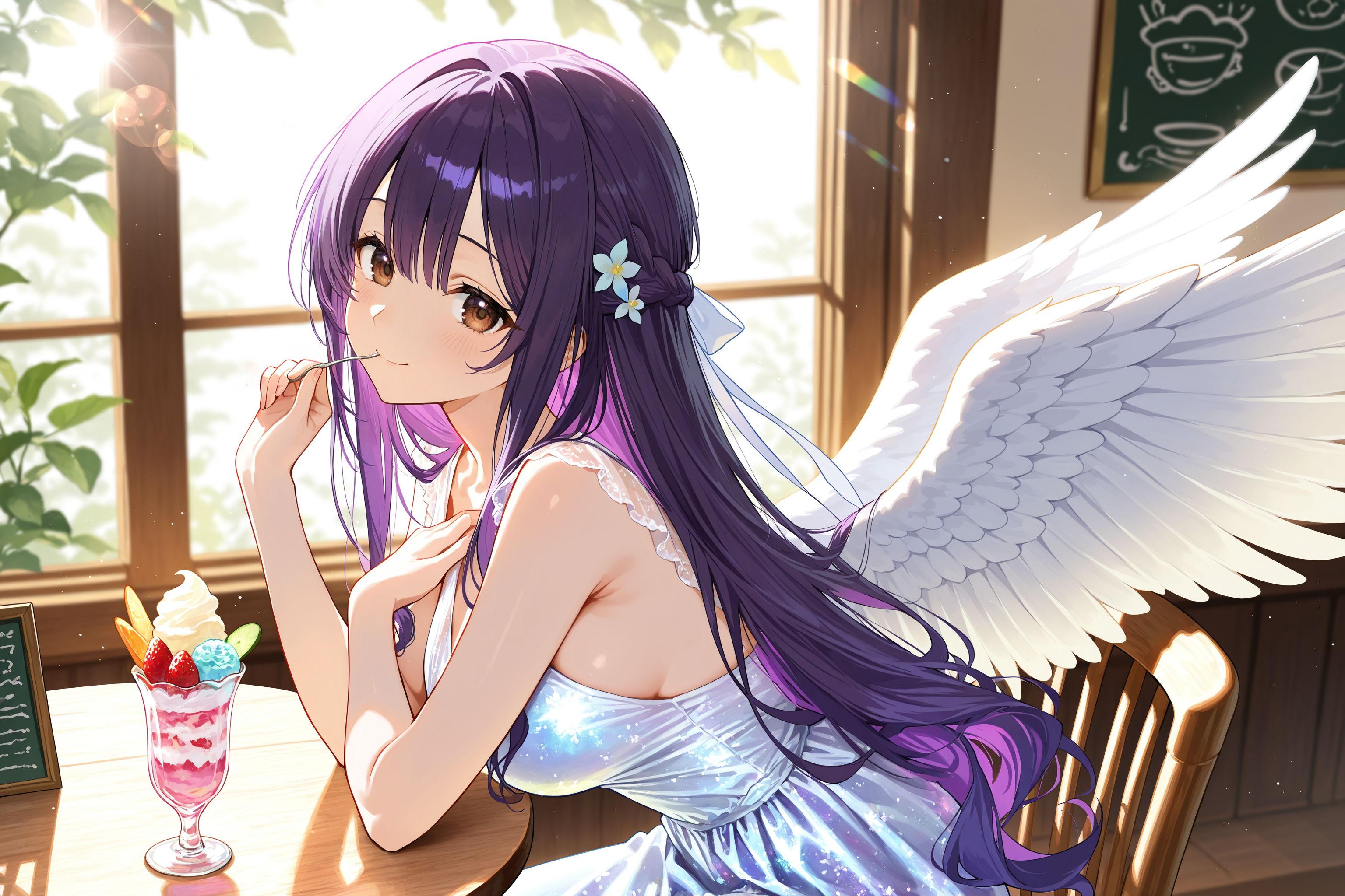 天使さん頑張った後のスイーツタイム | の人気AIイラスト・グラビア