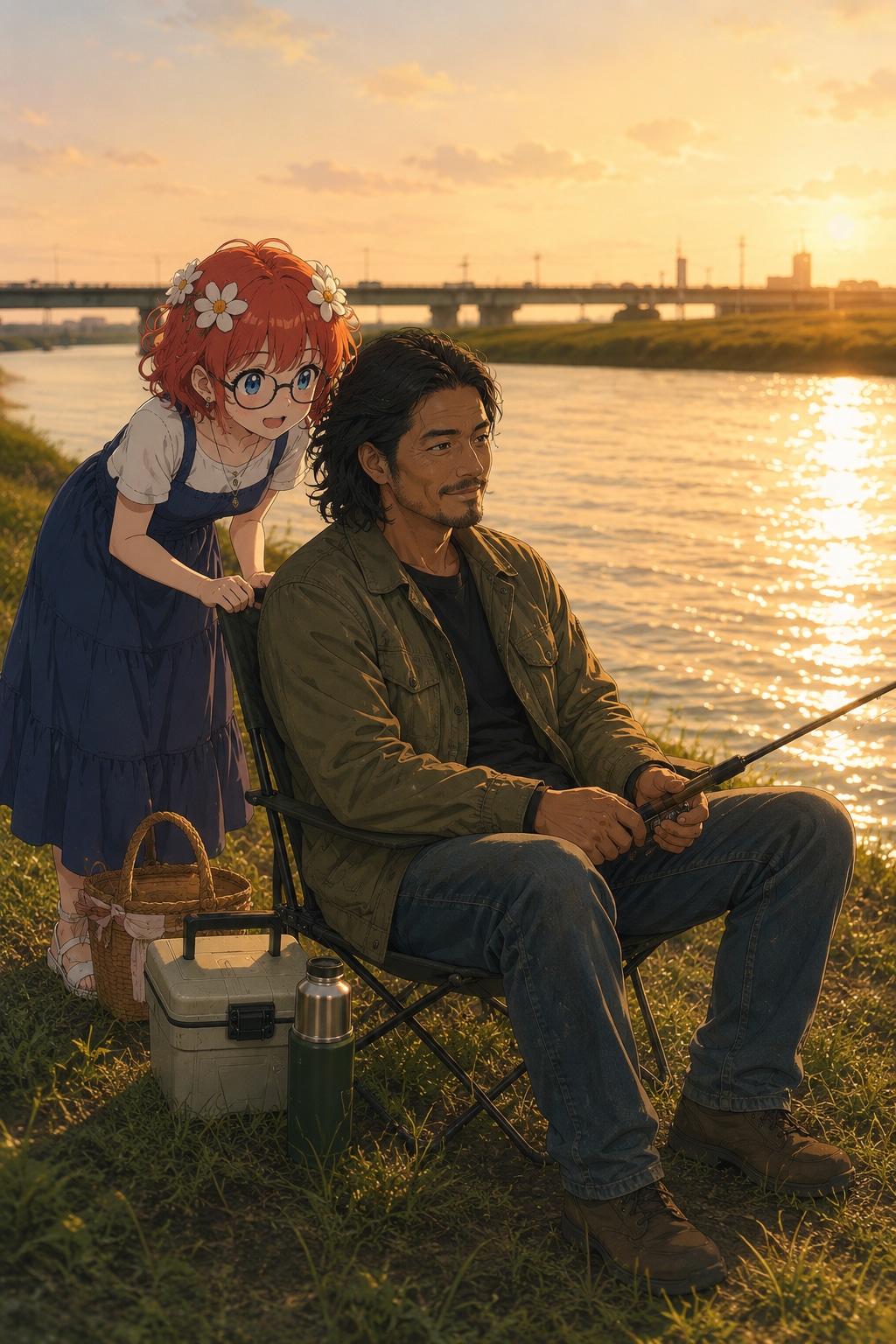 「まだかな？」夕暮れの釣り時間