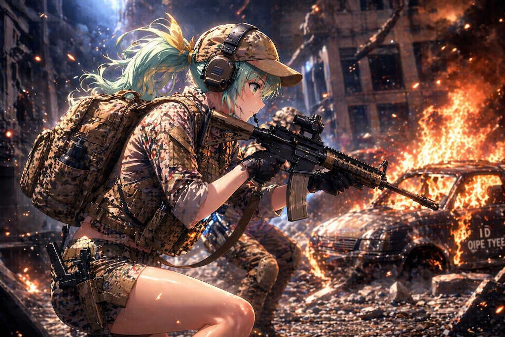 炎上都市を貫く視線