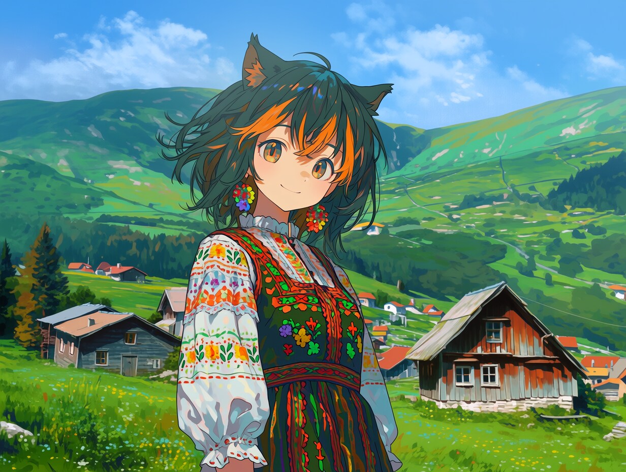 ルーマニア（１）翠鈴　niji7 | の人気AIイラスト・グラビア