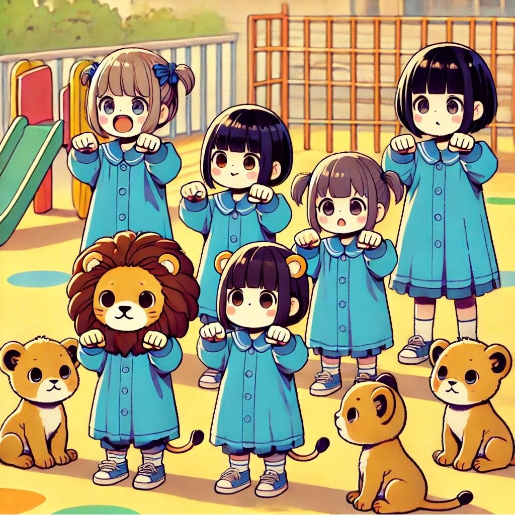 ライオンさんと一緒にがおー！