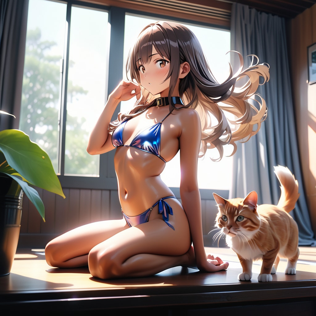ねことビキニ娘