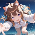 まだまだ夏を満喫する猫娘🐈 2枚目