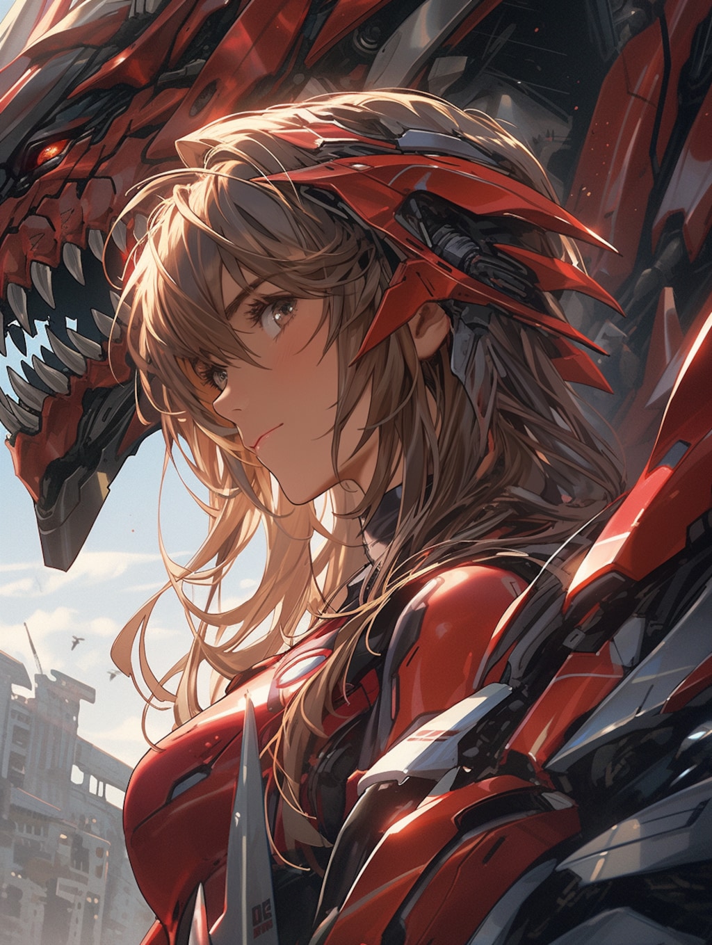 メカドラゴンと女の子 Mecha Dragon and Girl