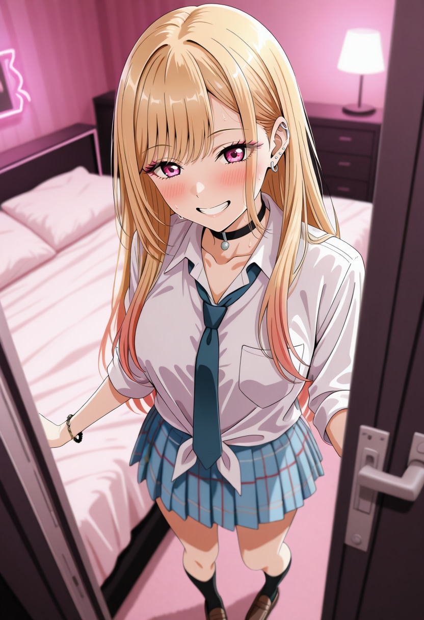 着せ替え人形とホテルで撮影