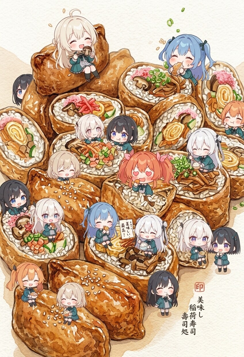 稲荷・太巻（チビキャラ） | の人気AIイラスト・グラビア