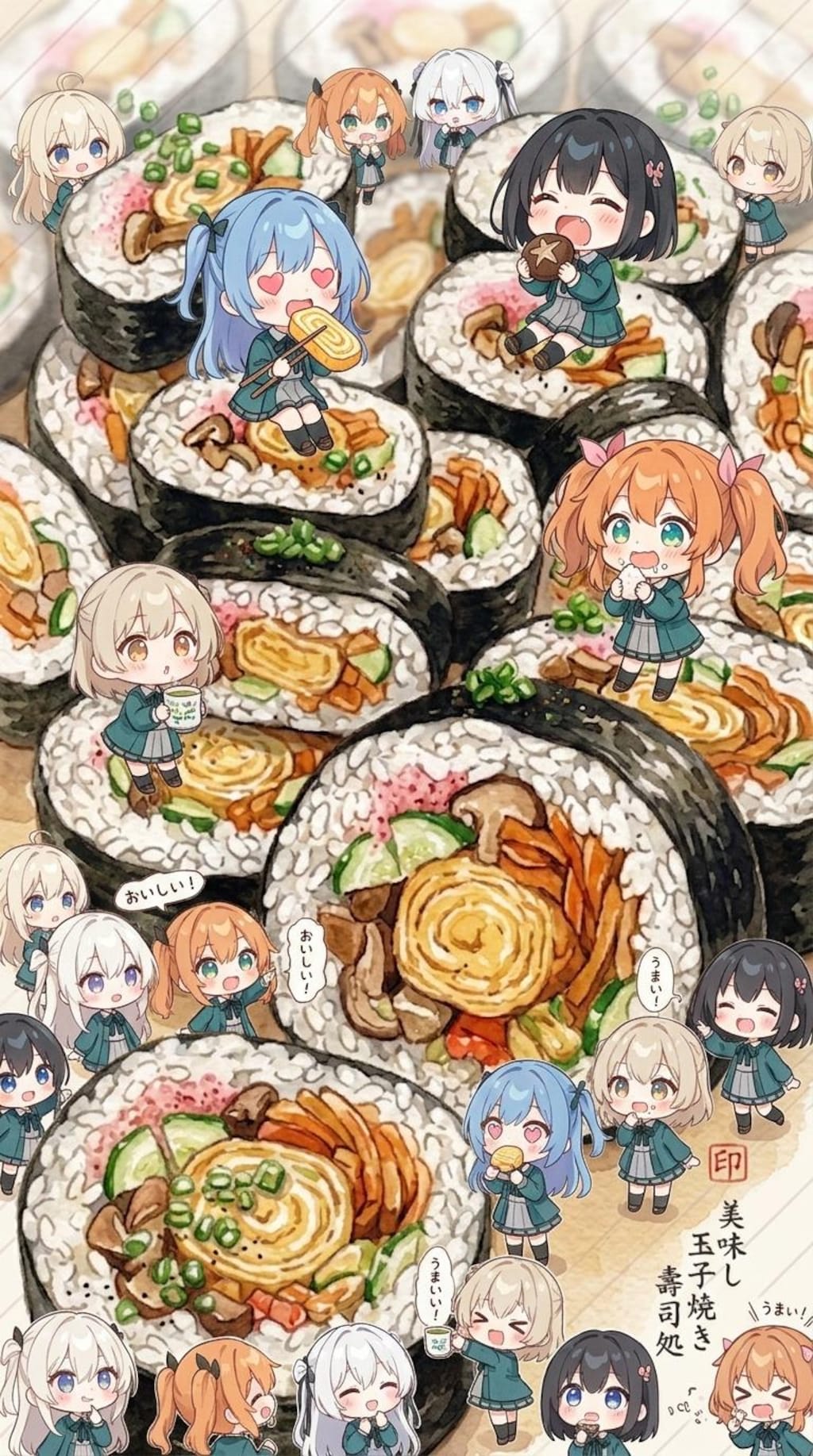 稲荷・太巻（チビキャラ）