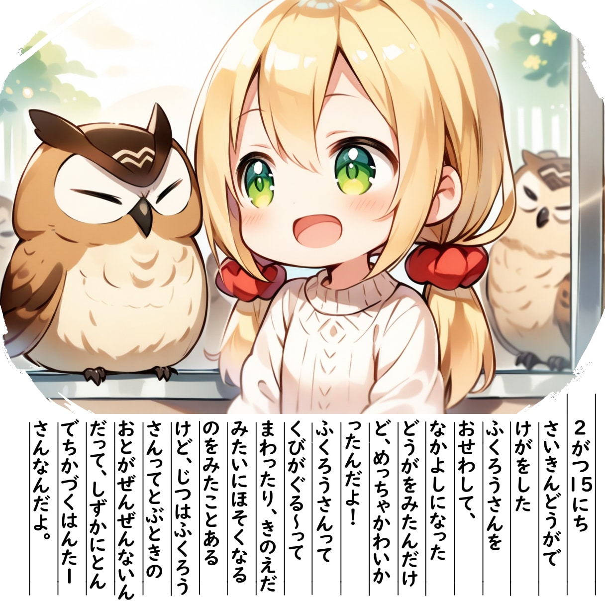 【絵日記】ふくろうさんってすごい！ | の人気AIイラスト・グラビア