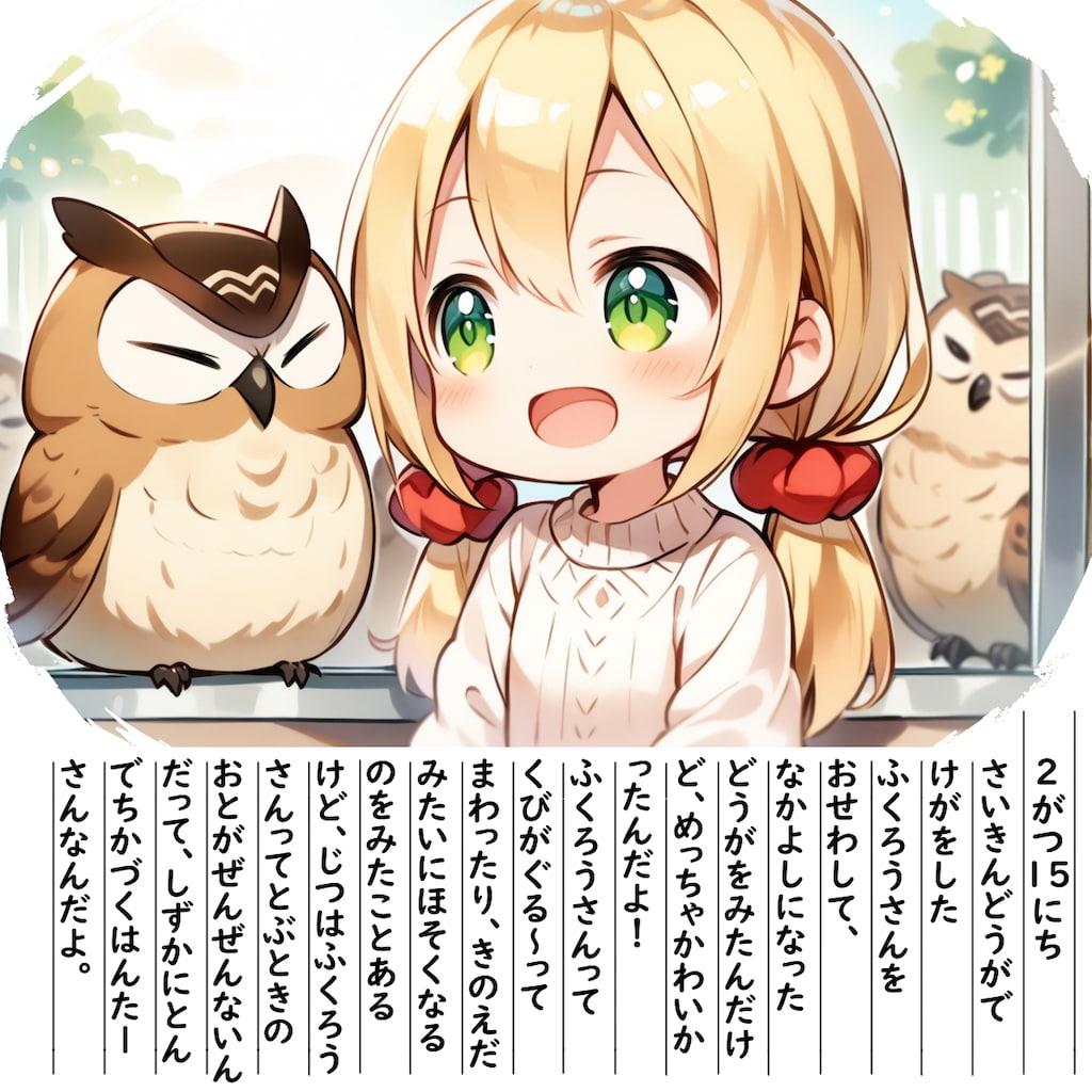 【絵日記】ふくろうさんってすごい！