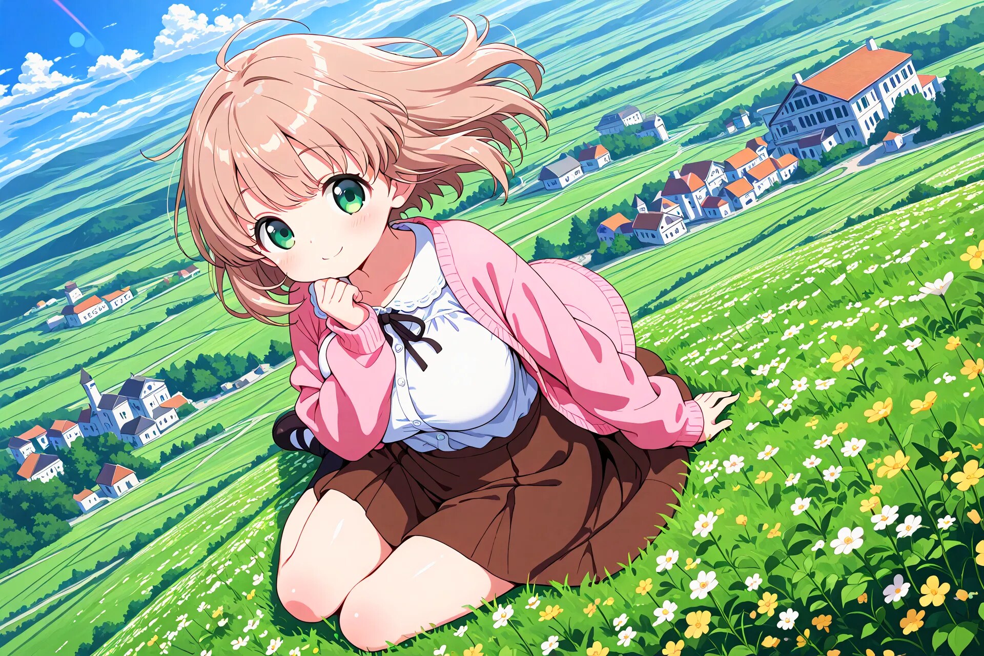 花畑にて