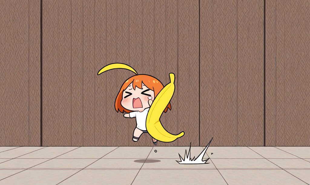 バナナと融合した少女