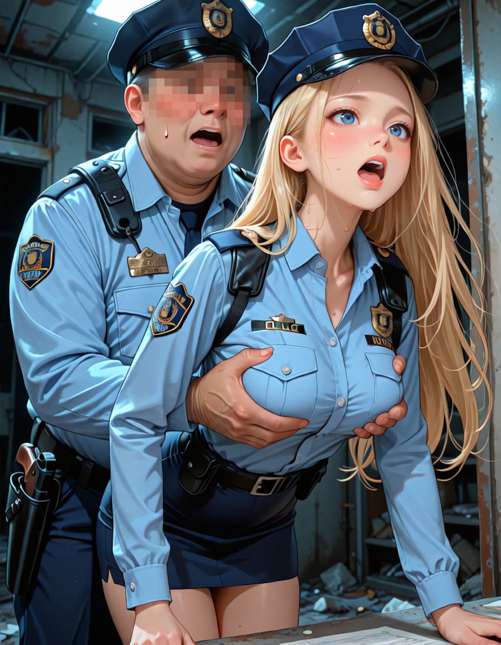 ポリスウーマンおっぱい揉まれる