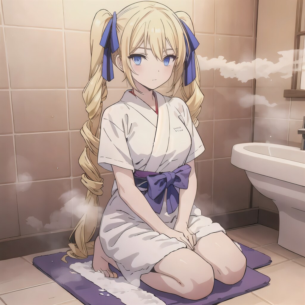 金髪ツインテでお風呂の少女２