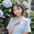 紫陽花と女の子 2 11枚目