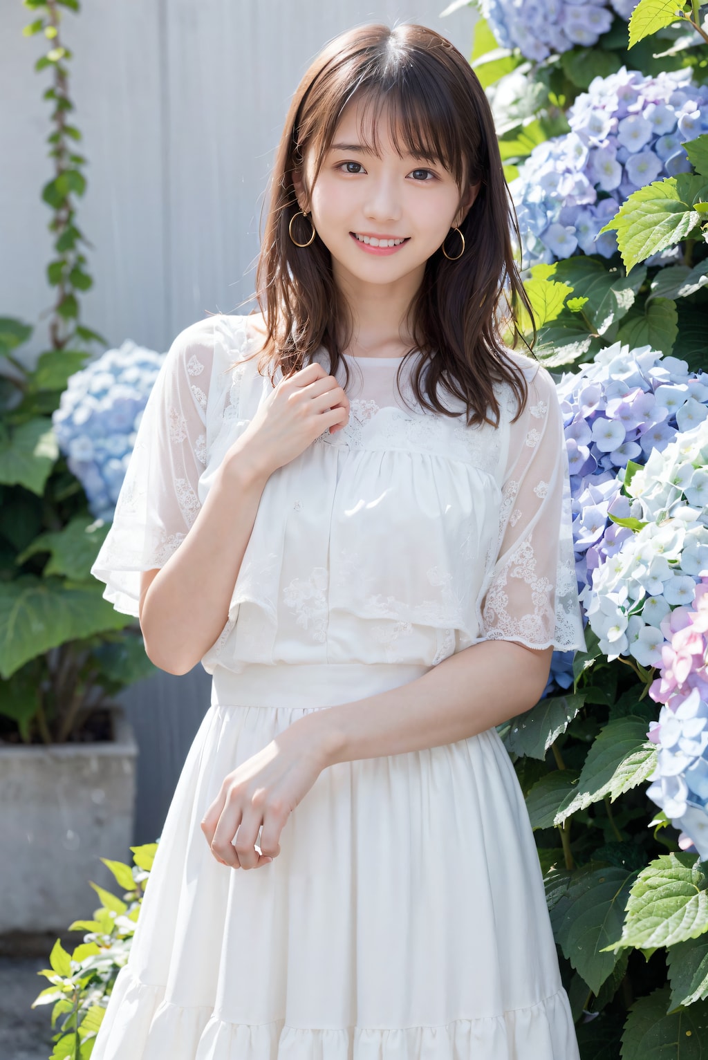 紫陽花と女の子 2