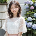 紫陽花と女の子 2 12枚目