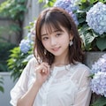 紫陽花と女の子 2 5枚目