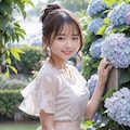 紫陽花と女の子 2 9枚目