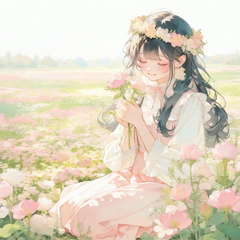 花畑にて | の人気AIイラスト・グラビア